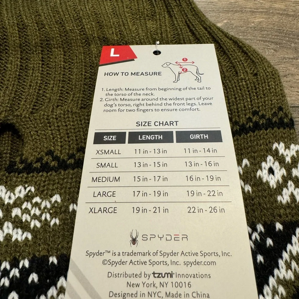Spyder dog sweater